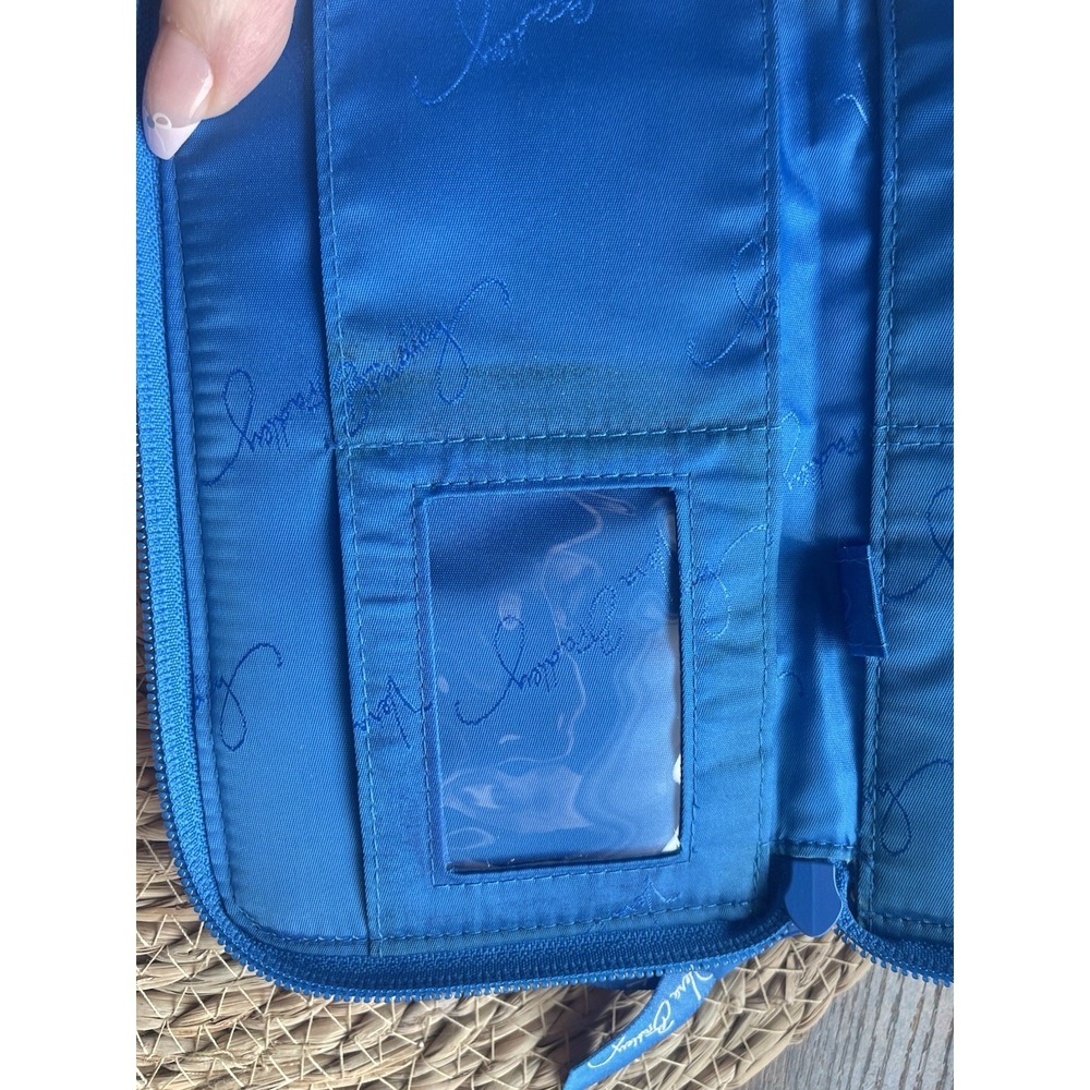 Vera‎ Bradley Blue Medallion Zip Around Wallet Wristlet Quilted Cotton - Picture 5 of 5